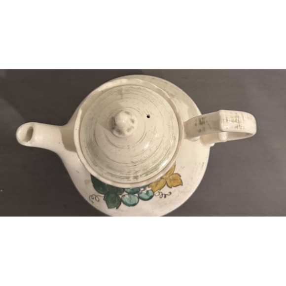 Metlox Pottery Vernon Ware Vineyard Teapot Excellent 4 Cup Tea Coffee Pottery - Picture 4 of 6